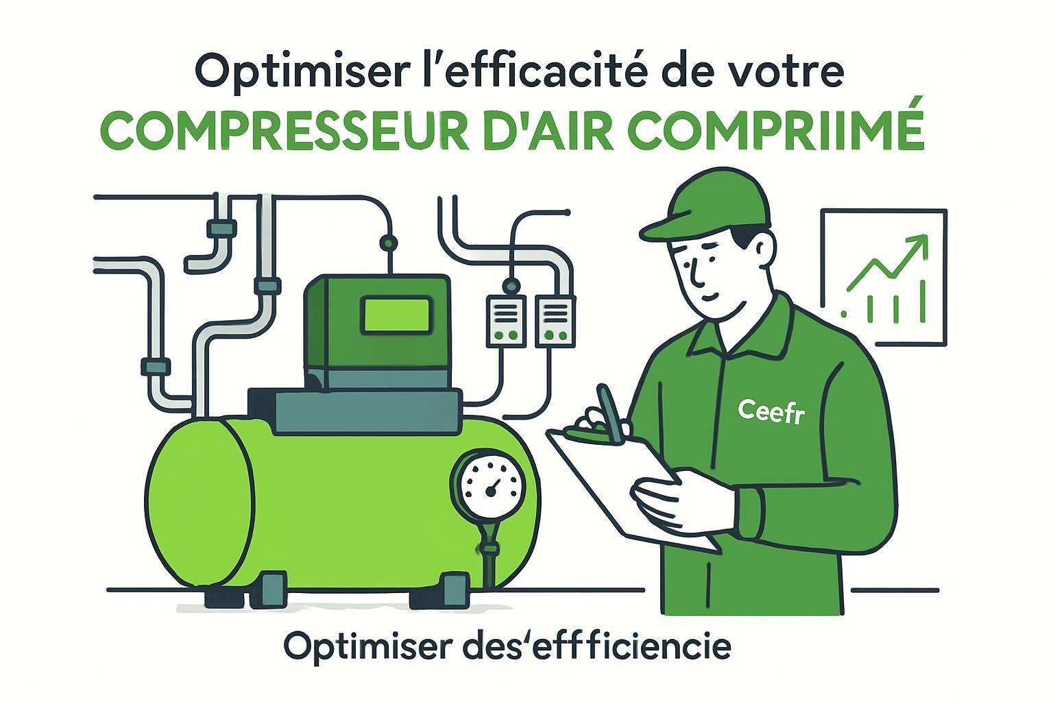 découvrez comment optimiser l'efficacité de votre compresseur d'air comprimé pour réduire la consommation d'énergie et améliorer les performances de vos équipements.
