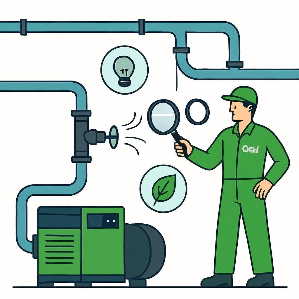 découvrez comment réduire les fuites d'air comprimé pour améliorer l'efficacité énergétique et réaliser des économies substantielles sur vos coûts d'énergie.