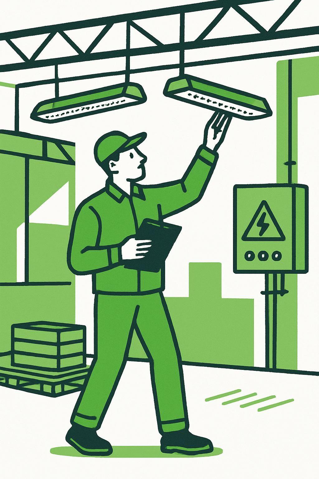 optimisez l’éclairage de votre usine grâce au relamping pour réduire significativement vos coûts énergétiques et améliorer l’efficacité lumineuse.